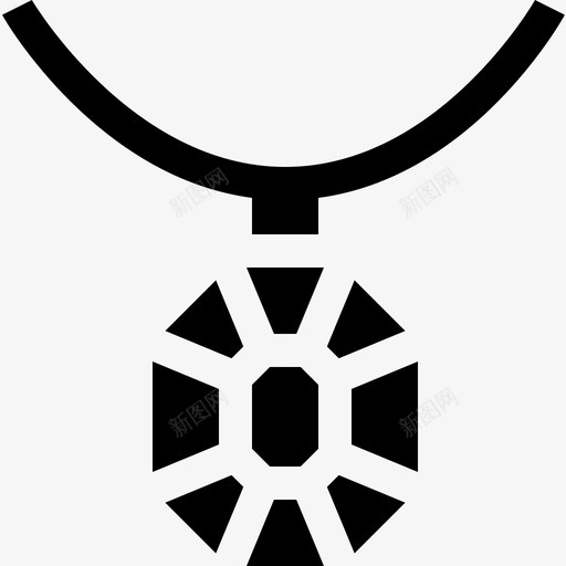 领子波西米亚4填充图标svg_新图网 https://ixintu.com 填充 波西 米亚 领子