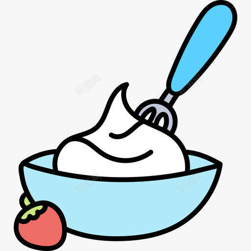 奶油面包店63彩色图标svg_新图网 https://ixintu.com 奶油 彩色 面包店