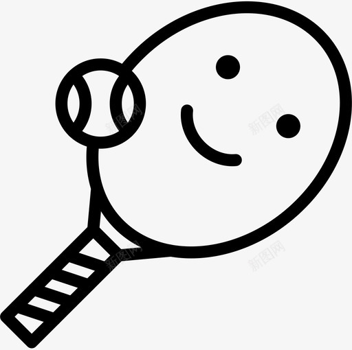 网球运动84直线图标svg_新图网 https://ixintu.com 直线 网球 运动