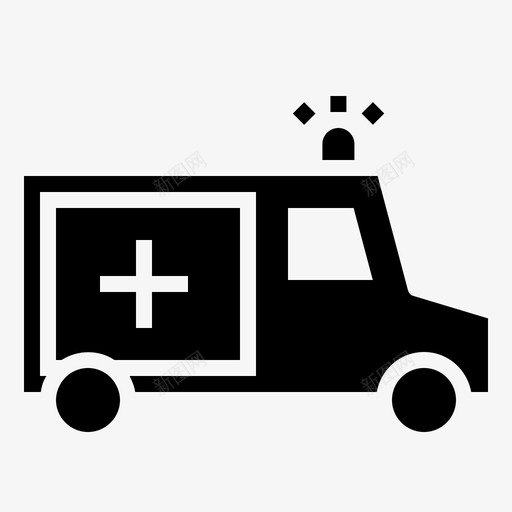 救护车汽车紧急情况图标svg_新图网 https://ixintu.com 情况 救护车 汽车 紧急 车辆 运输