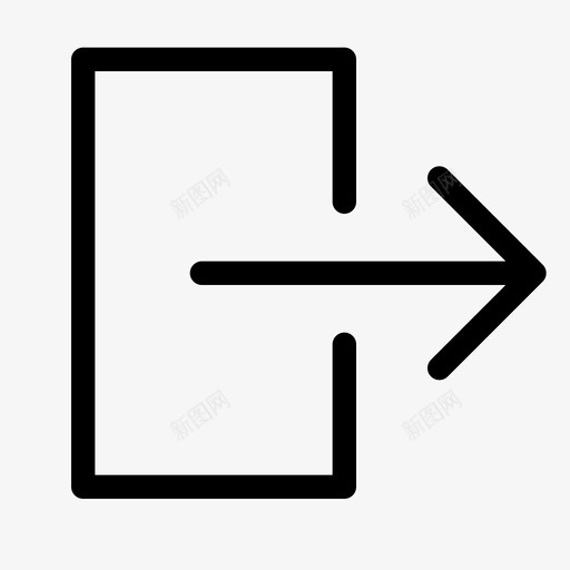 发送退出导出图标svg_新图网 https://ixintu.com essentials ui ux 发送 导出 注销 离开 转发 退出