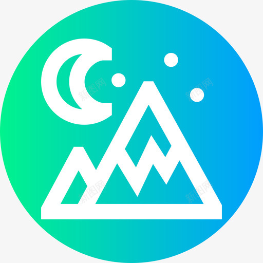 晚上露营107圆形图标svg_新图网 https://ixintu.com 圆形 晚上 露营