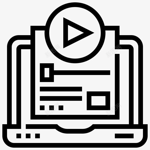 营销电脑视频图标svg_新图网 https://ixintu.com 广告 电脑 营销 视频