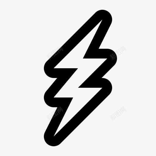 雷声能量闪光图标svg_新图网 https://ixintu.com 能量 闪光 雷声