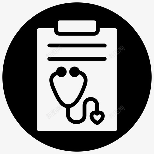 处方账单健康报告图标svg_新图网 https://ixintu.com 健康 健康报 医疗 处方 报告 账单