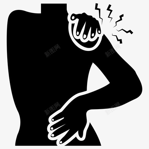 肩伤意外伤体图标svg_新图网 https://ixintu.com 人体 伤体 出血 固态 图标 意外 物理 肩伤 肩痛 部位