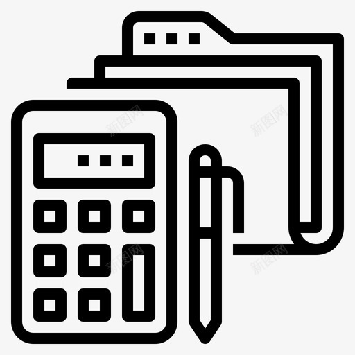 整理财务档案业务会计图标svg_新图网 https://ixintu.com 业务 会计 整理财务档案 财务概要
