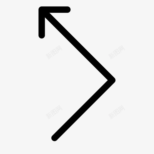 反弹箭头反射图标svg_新图网 https://ixintu.com 光标指针 反射 反弹 箭头 趋势 转弯