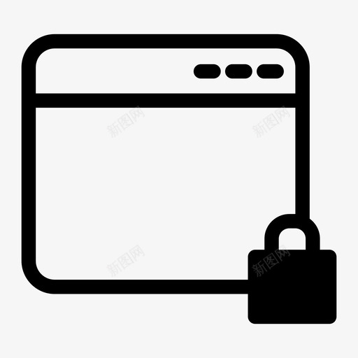 浏览器锁定通知网站图标svg_新图网 https://ixintu.com web浏览器 浏览器锁定 网站 通知