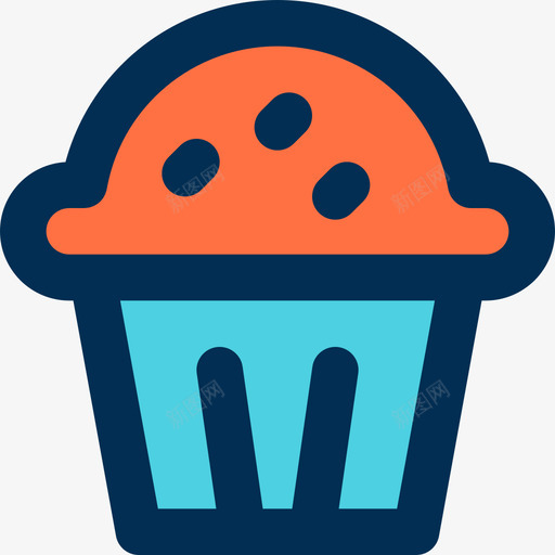 纸杯蛋糕食品112线性颜色图标svg_新图网 https://ixintu.com 纸杯 线性 蛋糕 颜色 食品