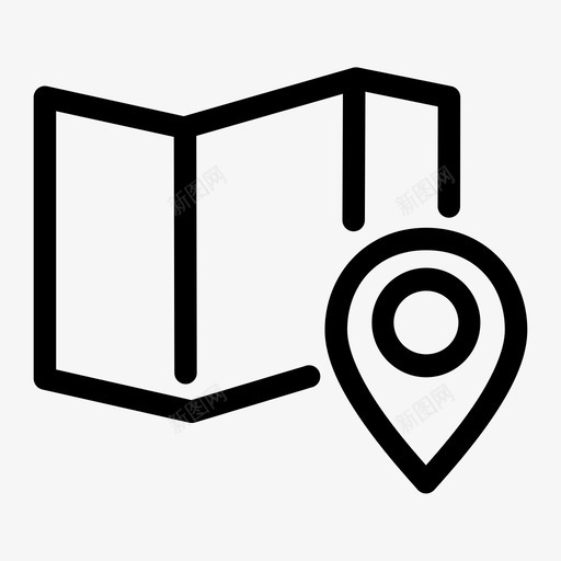 地图区域导航器图标svg_新图网 https://ixintu.com hola 区域 地图 地点 导航 路线图
