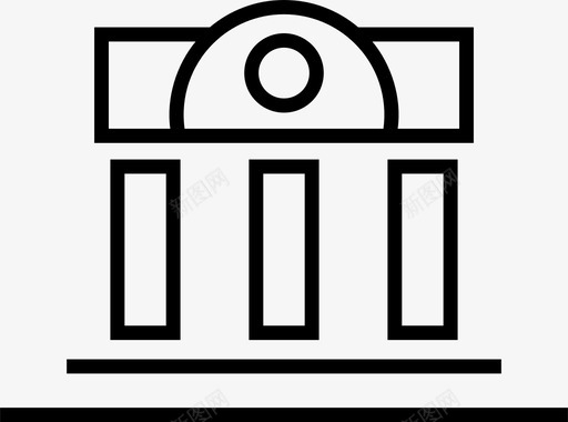 建筑公司房子图标svg_新图网 https://ixintu.com 公司 办公室 城镇 建筑 房子