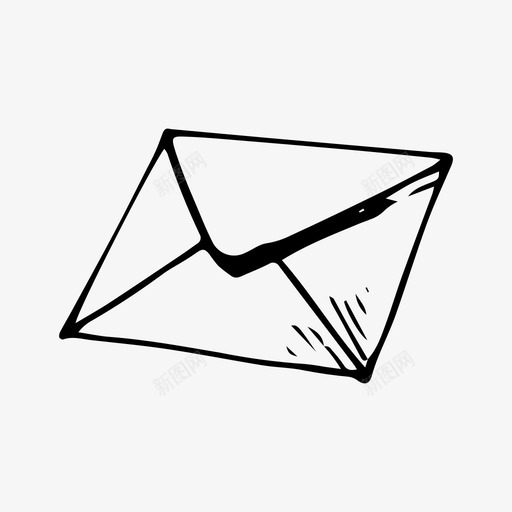 信封手绘信件图标svg_新图网 https://ixintu.com 信件 信封 手绘 留言 邮件