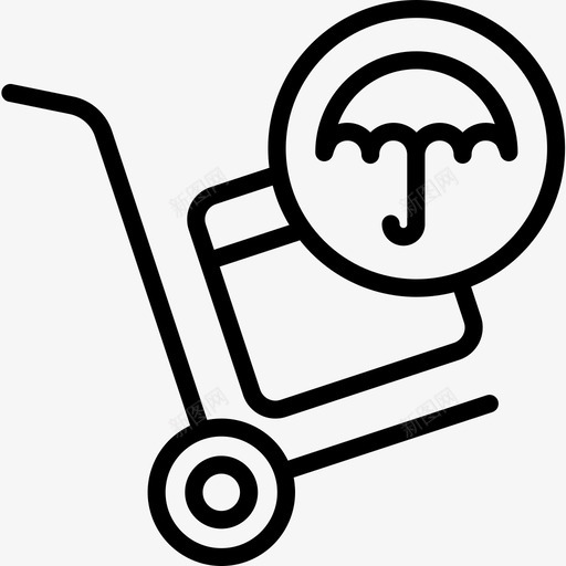 快递箱保险28直线图标svg_新图网 https://ixintu.com 保险 快递 直线