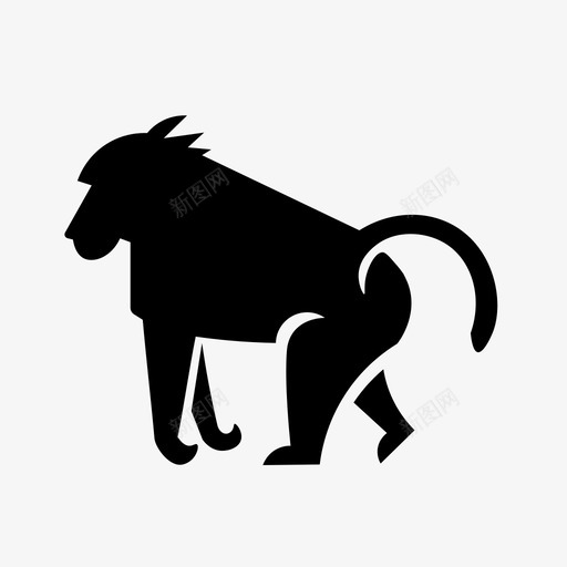 狒狒非洲猿图标svg_新图网 https://ixintu.com 动物 灵长类 狒狒 非洲