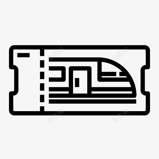 火车票铁路运输图标svg_新图网 https://ixintu.com 旅行 火车票 运输 铁路
