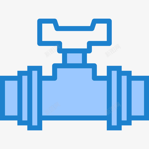 阀门水管工4蓝色图标svg_新图网 https://ixintu.com 水管工4 蓝色 阀门