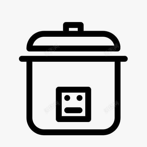 电饭煲烹饪食物图标svg_新图网 https://ixintu.com 厨房 厨房设备 烹饪 电饭煲 食物