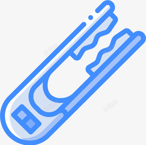 发夹发廊7蓝色图标svg_新图网 https://ixintu.com 发夹 发廊7 蓝色