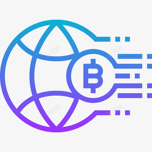 全球比特币渐变网络图标svg_新图网 https://ixintu.com 全球 比特 渐变 网络