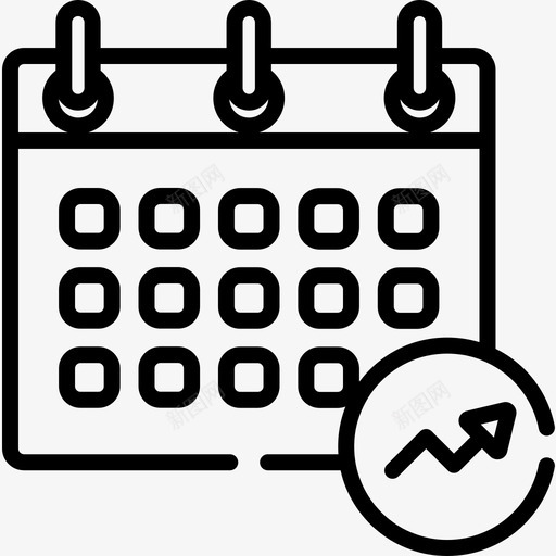 日历战略管理7线性图标svg_新图网 https://ixintu.com 战略管理 日历 线性