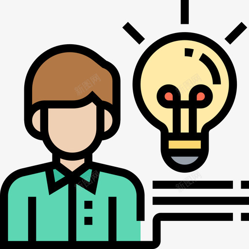 解决方案工作和简历线条颜色图标svg_新图网 https://ixintu.com 工作 简历 线条 解决方案 颜色
