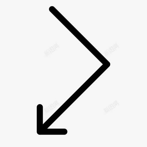 反弹箭头反射图标svg_新图网 https://ixintu.com 光标 反射 反弹 指针 箭头 趋势 转弯