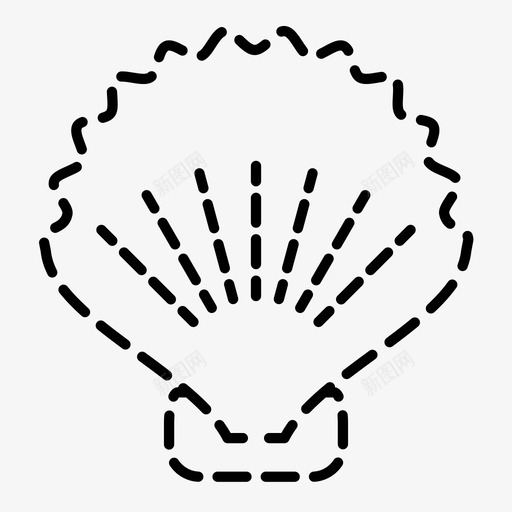 贝壳海滩夏天图标svg_新图网 https://ixintu.com 乐趣 假期 夏天 夏日 海滩 贝壳