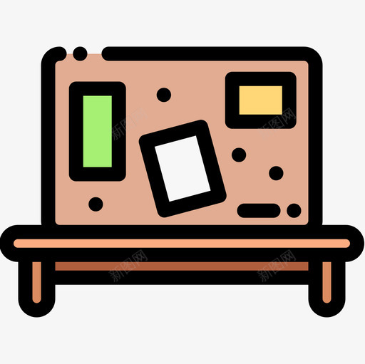 家装软木板19图标svg_新图网 https://ixintu.com 家装 木板 软木