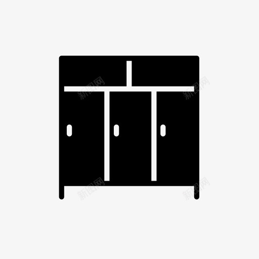 橱柜抽屉储物柜图标svg_新图网 https://ixintu.com 储物柜 填充 家具 抽屉 橱柜 衣柜