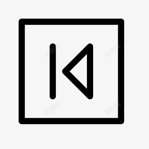 跳过后退章节图标svg_新图网 https://ixintu.com uiux方块 上一个 倒带 反转 后退 章节 跳过