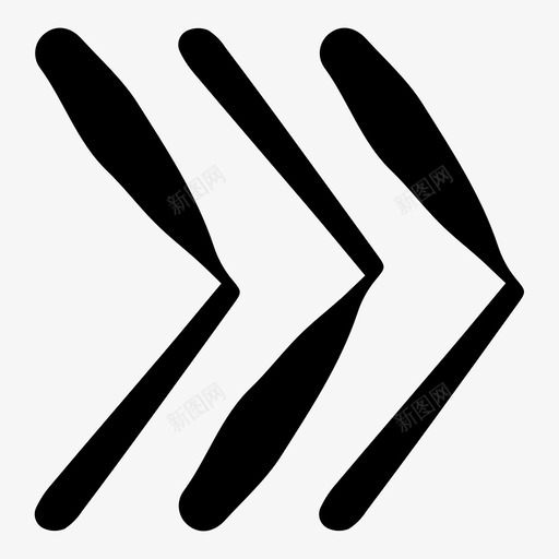 手绘V形箭头装饰性图标svg_新图网 https://ixintu.com 定向 导航 手绘 箭头 装饰性