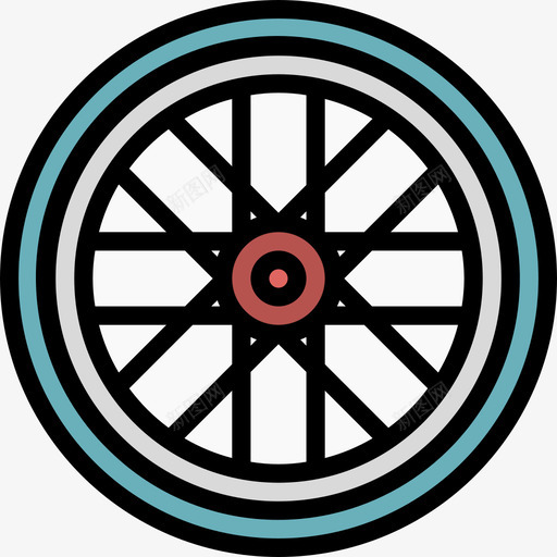 车轮23号自行车线型颜色图标svg_新图网 https://ixintu.com 23号自行车 线型颜色 车轮