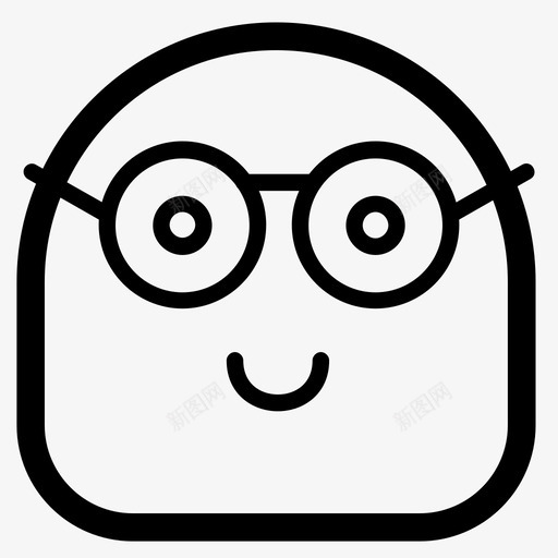 怪胎表情符号眼镜图标svg_新图网 https://ixintu.com blobji 怪胎 眼镜 表情符号