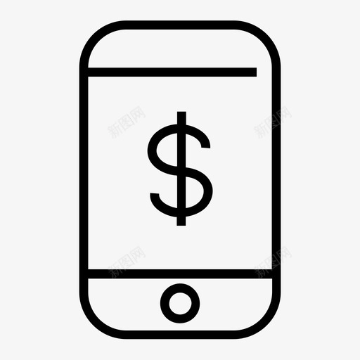 移动转账银行业务线图标集1svg_新图网 https://ixintu.com 业务 图标 移动 线图 转账 银行