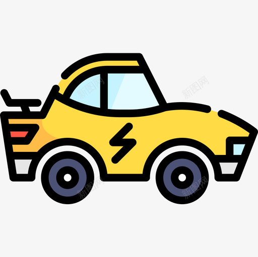 汽车智能城市5线性颜色图标svg_新图网 https://ixintu.com 城市 智能 汽车 线性 颜色