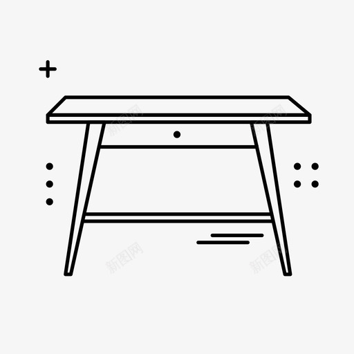 办公桌家具办公室图标svg_新图网 https://ixintu.com 办公室 办公桌 家具 工作区