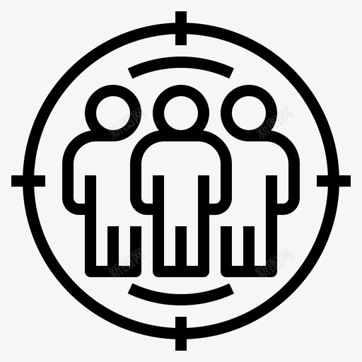 目标焦点小组图标svg_新图网 https://ixintu.com 企业管理 小组 市场营销 焦点 目标