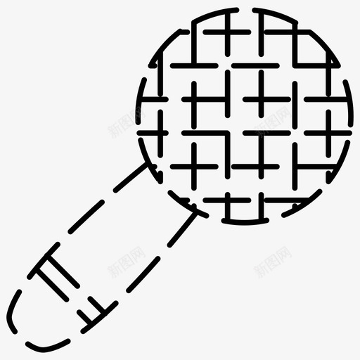 麦克风电子设备虚线图标svg_新图网 https://ixintu.com 电子设备虚线图标 麦克风