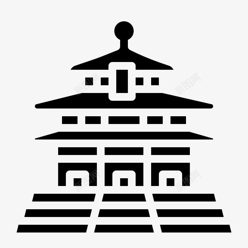 天坛中国地标图标svg_新图网 https://ixintu.com 中国 地标 天坛 纪念碑
