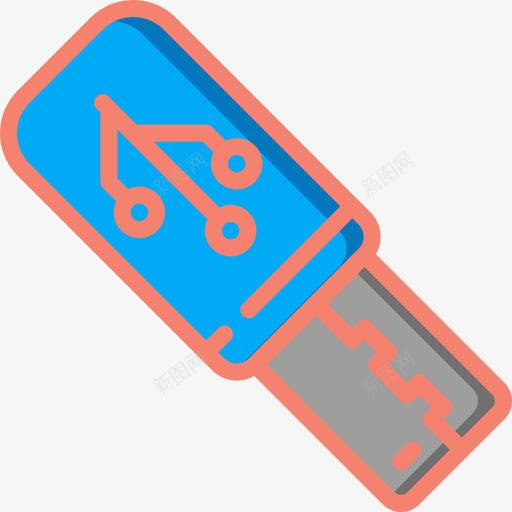 Pendrive文具60线性颜色图标svg_新图网 https://ixintu.com Pendrive 文具 线性 颜色