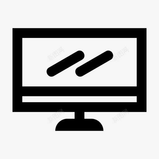 电脑电脑显示器液晶显示器图标svg_新图网 https://ixintu.com 屏幕 显示器 液晶 液晶显示 电脑