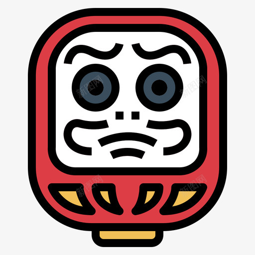 Daruma日本41线性颜色图标svg_新图网 https://ixintu.com Daruma 日本41 线性颜色