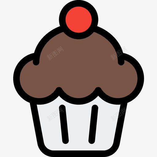 纸杯蛋糕81岁生日线性颜色图标svg_新图网 https://ixintu.com 81岁 生日 纸杯 线性 蛋糕 颜色