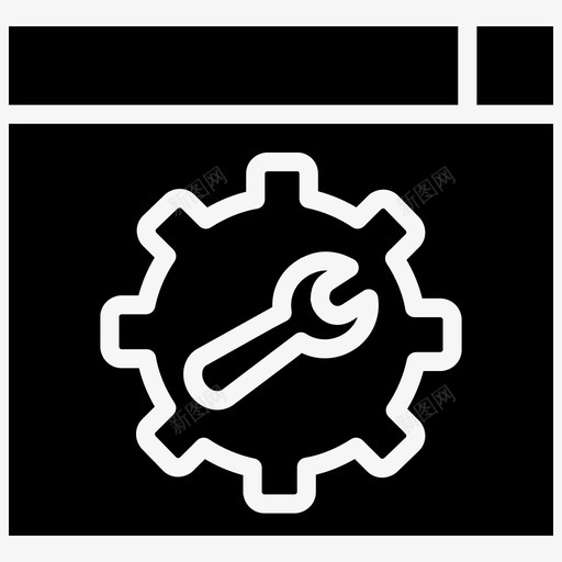 设置浏览器搜索引擎优化图标svg_新图网 https://ixintu.com 工具 搜索引擎优化 浏览器 网站 设置 购物和电子商务2黑色填充