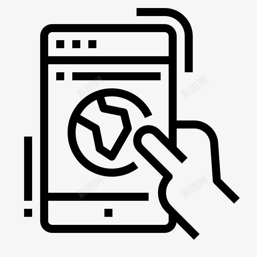 通讯联系人手机图标svg_新图网 https://ixintu.com 企业管理2 手机 电话 联系人 通讯