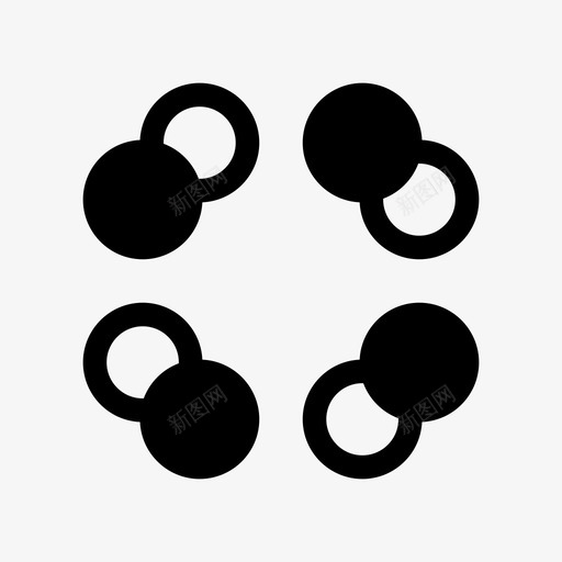 成对环群环图标svg_新图网 https://ixintu.com 四元 成对环 环 缓冲2 群 自旋
