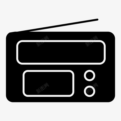 广播通信媒体图标svg_新图网 https://ixintu.com 媒体 广播 通信 通信字形实心 音乐