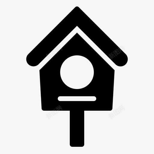 巢鸟房子图标svg_新图网 https://ixintu.com 庇护所 房子 春天 雕文