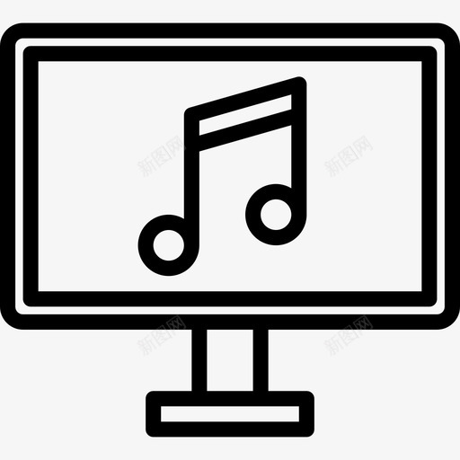 音乐笔记多媒体38线性图标svg_新图网 https://ixintu.com 多媒体 笔记 线性 音乐